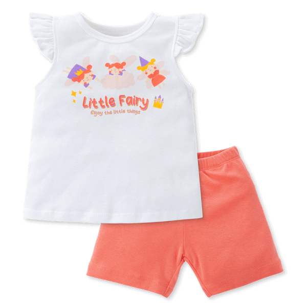 Bộ bé gái lửng Animo Easy LU0225003 (1-4Y,Trắng)