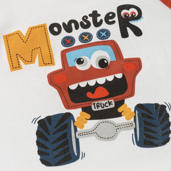 Bộ bé trai sát nách Animo Easy HN0225009 (1-4Y,Trắng-đỏ,TT02)