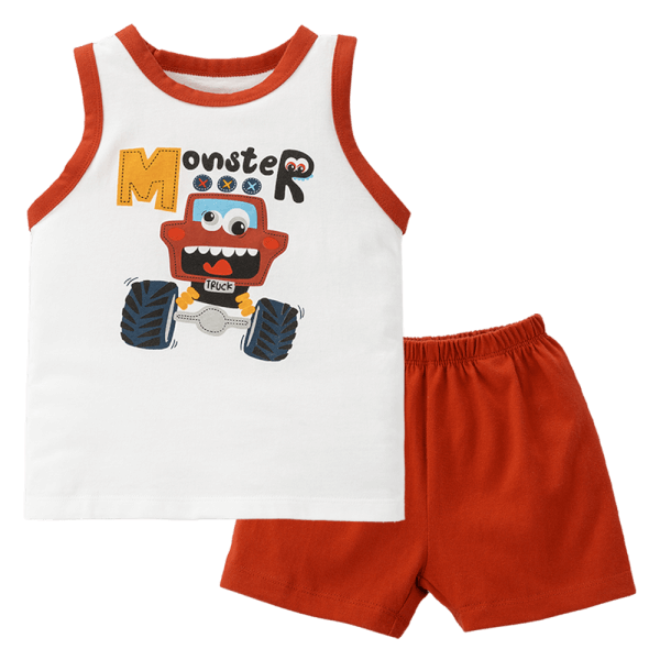 Bộ bé trai sát nách Animo Easy HN0225009 (1-4Y,Trắng-đỏ,TT02)