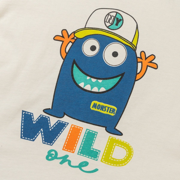 Bộ bé trai ngắn Animo Easy HN0225034 (1-4Y,Kem-dương,NN02)