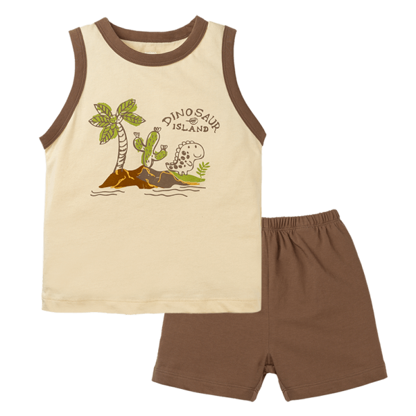 Bộ bé trai ngắn Animo Easy HN0225029 (1-4Y,Kem-nâu,TT02)