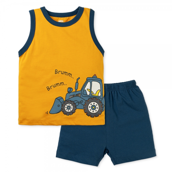 Bộ bé trai sát nách Animo Easy HN0225013 (1-4Y,Vàng-dương,TT02)