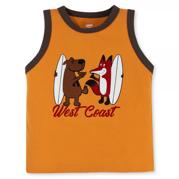 Bộ bé trai ngắn Animo Easy HN0225031 (1-4Y,Vàng-nâu,TT02)