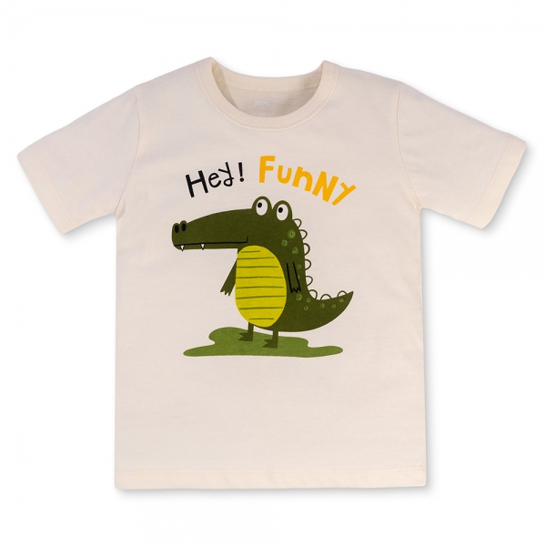 Áo bé trai tay ngắn Animo Easy HN0325064 (1-4Y,Kem,NN02)