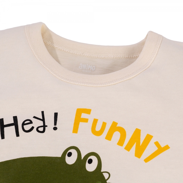 Combo 2 Áo bé trai tay ngắn Animo Easy HN0325064 (1Y,Kem,NN02)