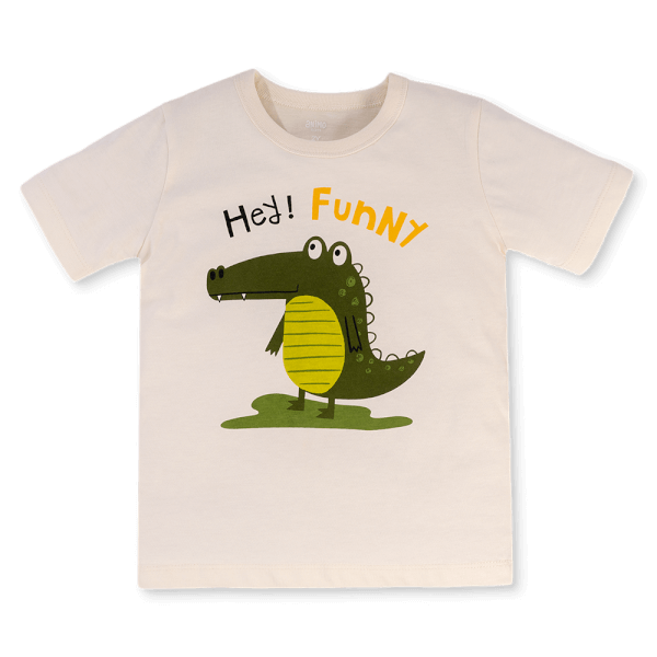 Áo bé trai tay ngắn Animo Easy HN0325064 (1-4Y,Kem,NN02)