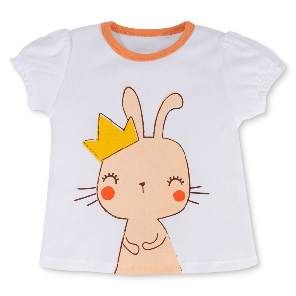 Bộ bé gái lửng Animo Easy LU0325013 (1-4Y,Trắng-cam,TT02)