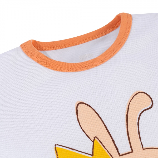 Bộ bé gái lửng Animo Easy LU0325013 (1-4Y,Trắng-cam,TT02)