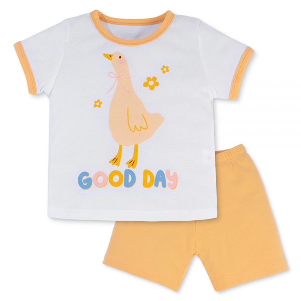 Bộ bé gái lửng Animo Easy LU0325009 (1-4Y,Trắng-vàng,TT02)