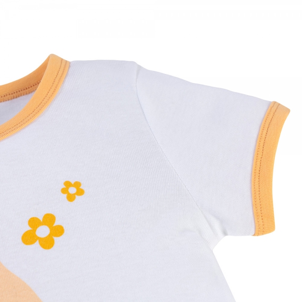 Bộ bé gái lửng Animo Easy LU0325009 (1-4Y,Trắng-vàng,TT02)