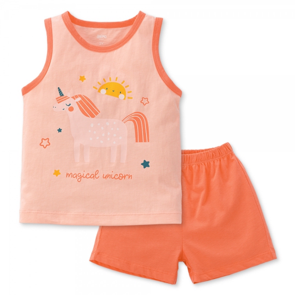 Bộ bé gái ngắn Animo Easy TX0225024 (1-4Y,Be-cam,TT02)