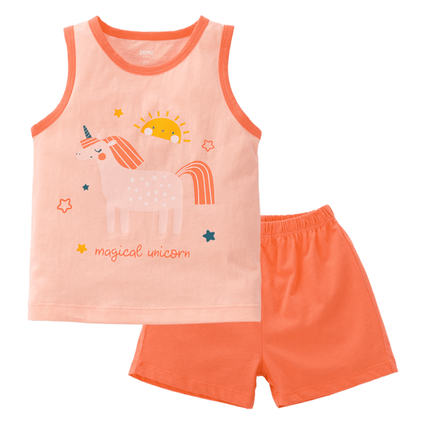 Bộ bé gái ngắn Animo Easy TX0225024 (1-4Y,Be-cam,TT02)