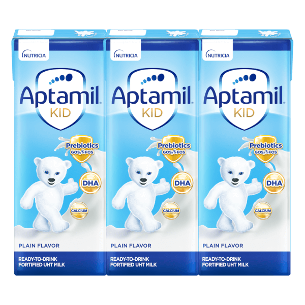 Sữa dinh dưỡng pha sẵn Aptamil Kid 180ml, lốc 3 hộp (Từ 1 tuổi)