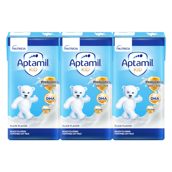 Sữa dinh dưỡng pha sẵn Aptamil Kid 110ml, lốc 3 hộp (Từ 1 tuổi)