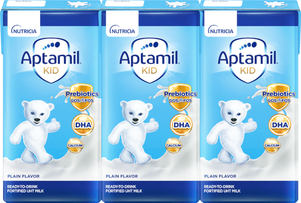 Sữa dinh dưỡng pha sẵn Aptamil Kid 110ml, lốc 3 hộp (Từ 1 tuổi)