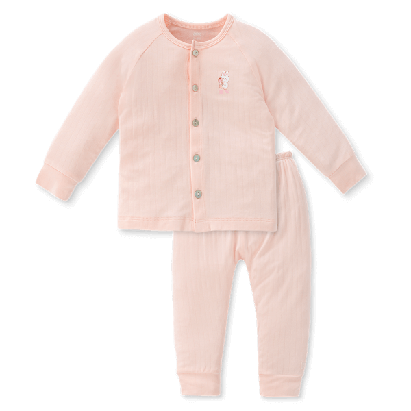 Bộ modal jacquard dài Animo KV1124016 (0-24M,Hồng)