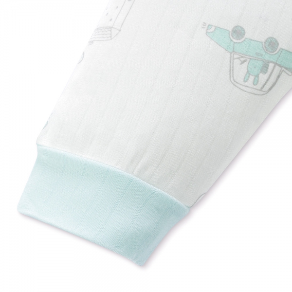 Bộ modal jacquard dài Animo KV1124013 (0-24M,Xanh ngọc)