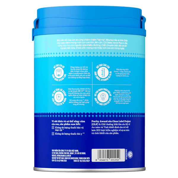 Sữa bột Dielac Grow Plus 1+ 850g (1-2 tuổi)
