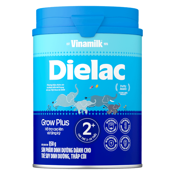 Sữa bột Dielac Grow Plus 2+ 850g (2-10 tuổi)