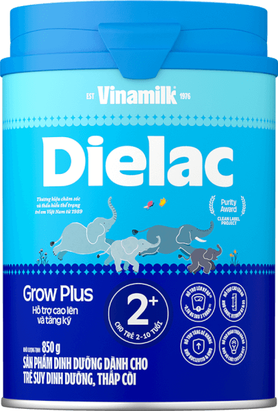 Sữa bột Dielac Grow Plus 2+ 850g (2-10 tuổi)