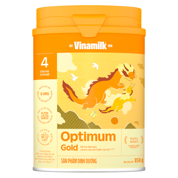 Sữa Vinamilk Optimum Gold 4 850g (2-6 tuổi)
