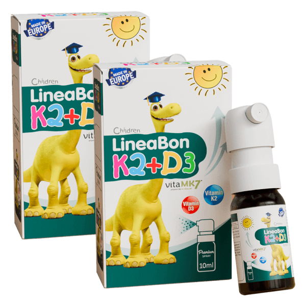 Combo 2 Thực phẩm bảo vệ sức khỏe LineaBon K2+D3 Spray dạng xịt