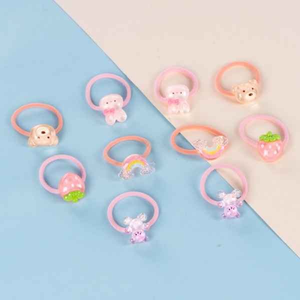 Set cột tóc 10 món Animo A2501_MN040 (Hồng)