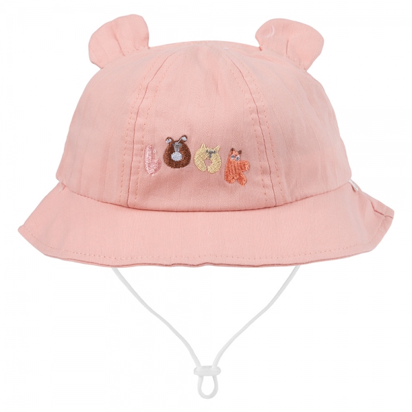 Nón vành tròn bé gái 1-3Y Animo A2501_MN053 (50cm,Hồng)