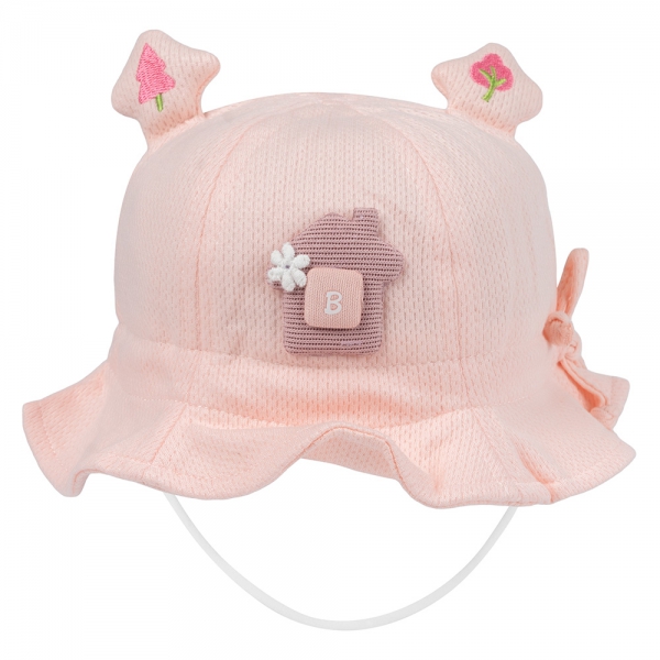 Nón vành tròn bé gái 1-3Y Animo A2501_MN052 (50cm,Hồng)
