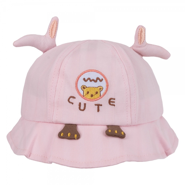 Nón vành tròn bé gái 1-3Y Animo A2501_MN051 (48cm,Hồng)