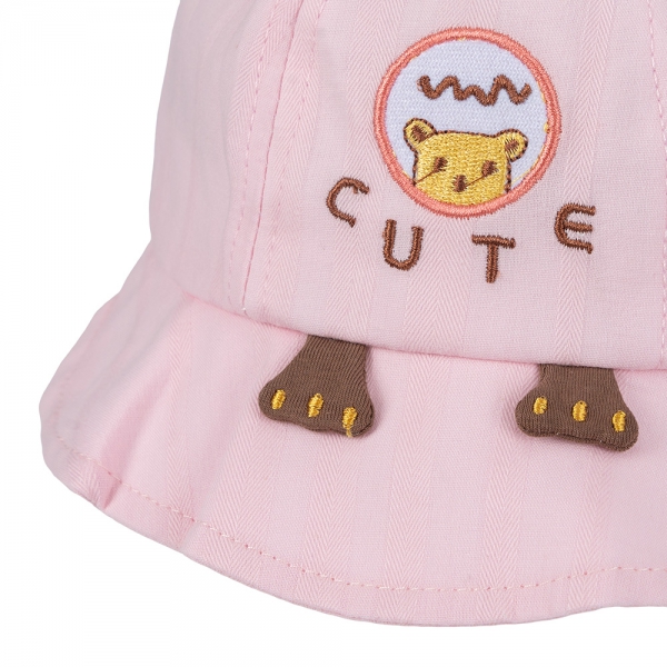 Nón vành tròn bé gái 1-3Y Animo A2501_MN051 (48cm,Hồng)