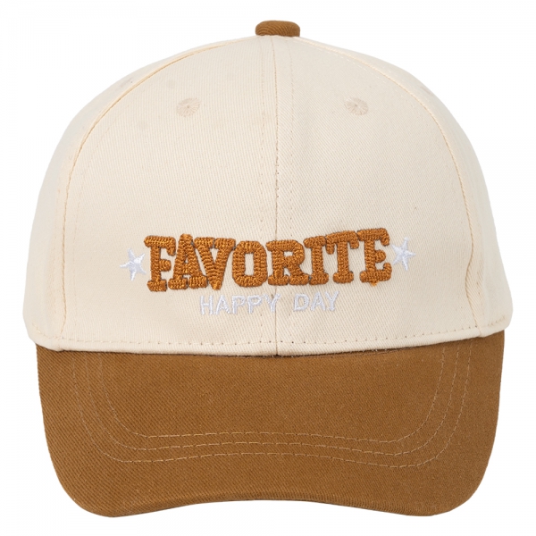 Nón bé trai lớn 3-6Y lưỡi trai Animo A2501_MN030 (52cm,Kem-Nâu)