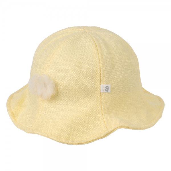 Nón bé gái lớn 3-6Y vành tròn Animo A2501_MN029 (52cm,Vàng)