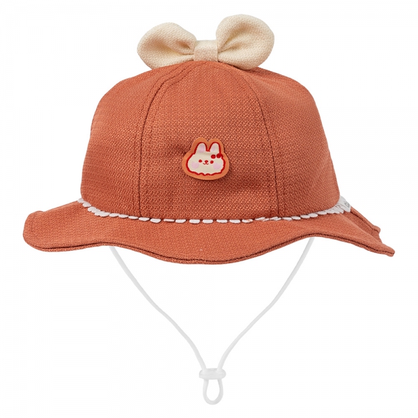 Nón bé gái lớn 3-6Y vành tròn Animo A2501_MN028 (52cm,Cam)