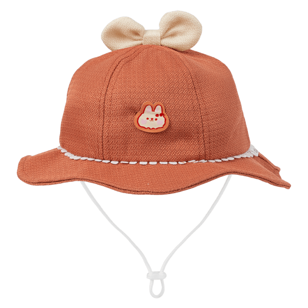 Nón bé gái lớn 3-6Y vành tròn Animo A2501_MN028 (52cm,Cam)