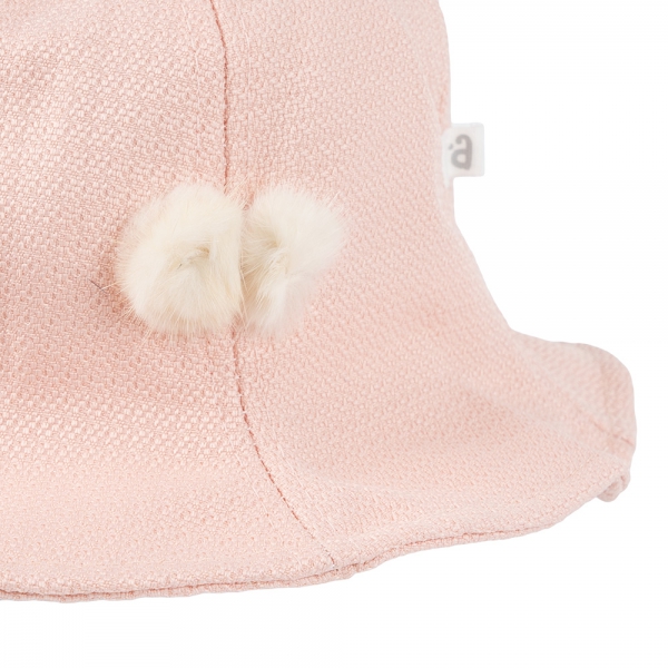 Nón bé gái lớn 3-6Y vành tròn Animo A2501_MN023 (52cm,Hồng)