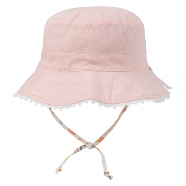 Nón bé gái lớn 3-6Y vành tròn 2 mặt Animo A2501_MN022 (54cm,Hồng)