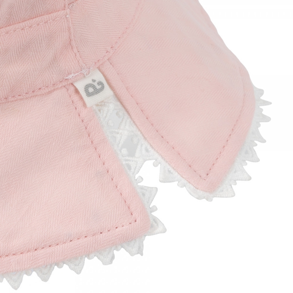 Nón bé gái lớn 3-6Y vành tròn 2 mặt Animo A2501_MN022 (54cm,Hồng)