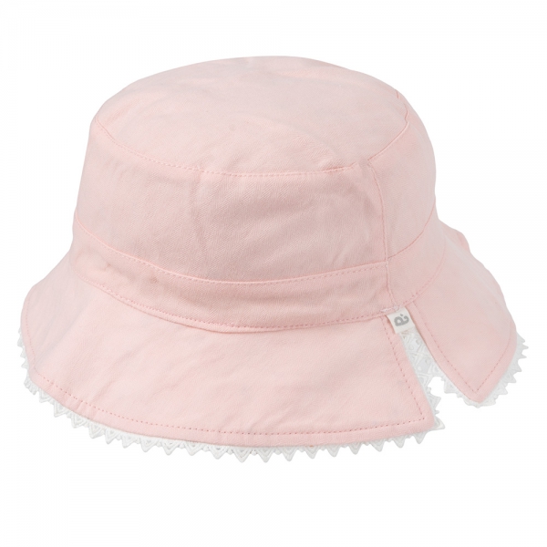 Nón bé gái lớn 3-6Y vành tròn 2 mặt Animo A2501_MN022 (54cm,Hồng)