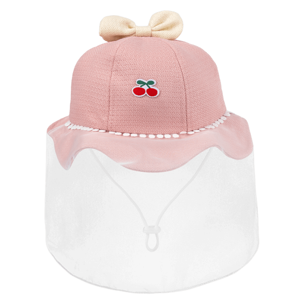 Nón vành tròn khăn voan bé gái 0-12M Animo A2501_MN020 (46cm,Hồng)