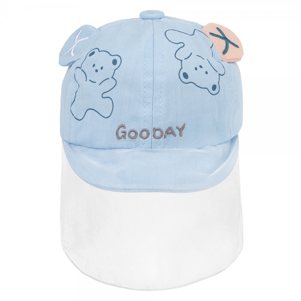 Nón lưỡi trai khăn voan bé trai 0-12M Animo A2501_MN016 (44cm,Xanh)