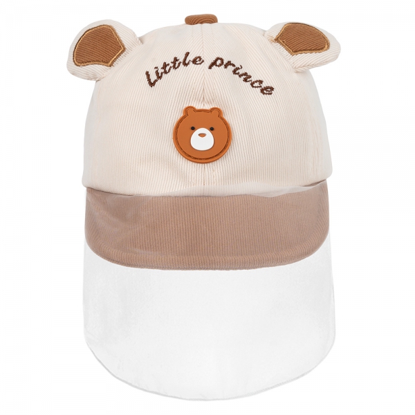 Nón lưỡi trai khăn voan bé trai 0-12M Animo A2501_MN015 (46cm,Kem)