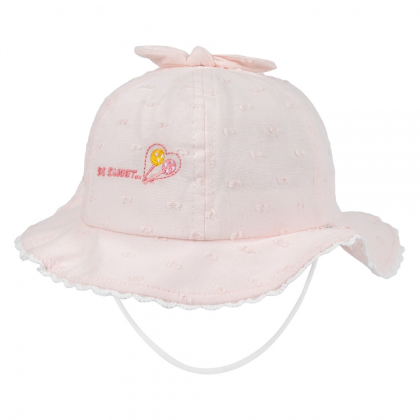 Nón em bé gái 0-12M vành tròn Animo A2501_MN004 (46cm,Hồng)