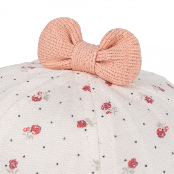 Nón em bé gái 0-12M vành tròn Animo A2501_MN001 (44cm,Kem)