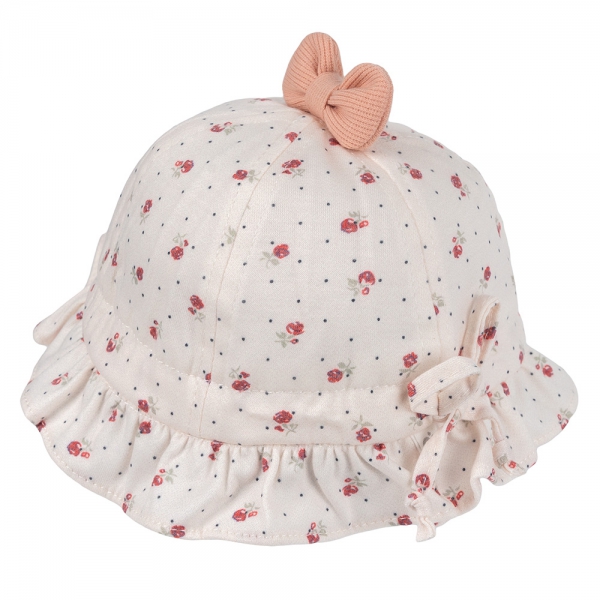 Nón em bé gái 0-12M vành tròn Animo A2501_MN001 (44cm,Kem)