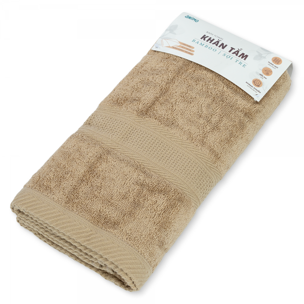 Khăn tắm Sợi tre Animo T2310_HV002 (60x120cm,Nâu rêu)
