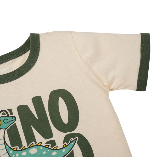 Bộ bé trai ngắn Animo Easy HN0325049 (1-4Y,Kem-lá,TT02)