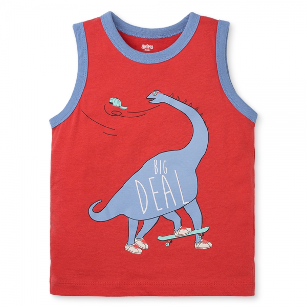 Bộ bé trai sát nách Animo Easy HN0325039 (1-4Y,Đỏ-dương,TT02)