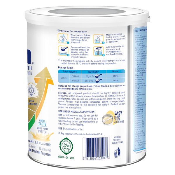 Combo 4 lon Thực phẩm dinh dưỡng y học Nutren JUNIOR 800g (1-10 tuổi)