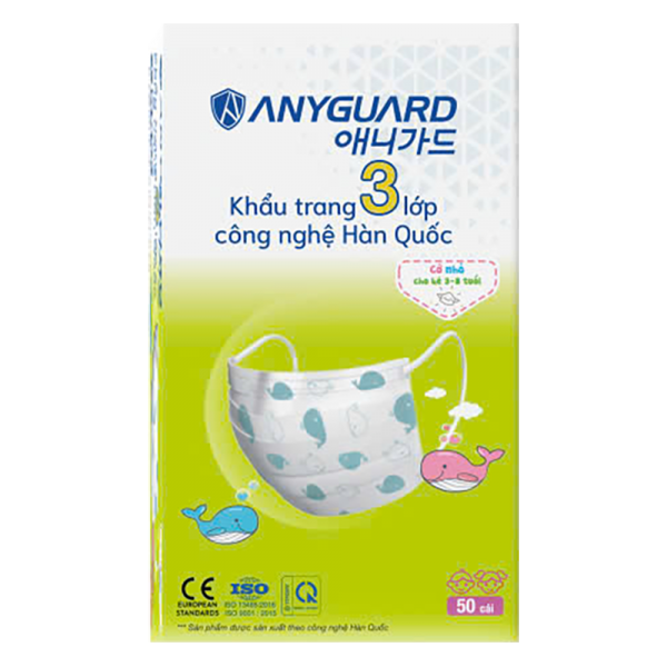 Combo 2 Khẩu trang em bé Anyguard (50 cái/hộp)